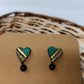 Terracotta Heart-Shape Ear Studs
