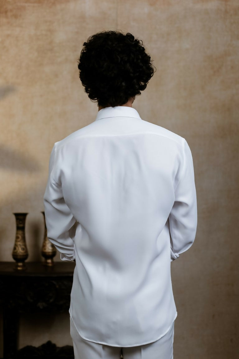 4Way White Chitra Srinivasa Shirt By Hilo Design | Swadesiicart