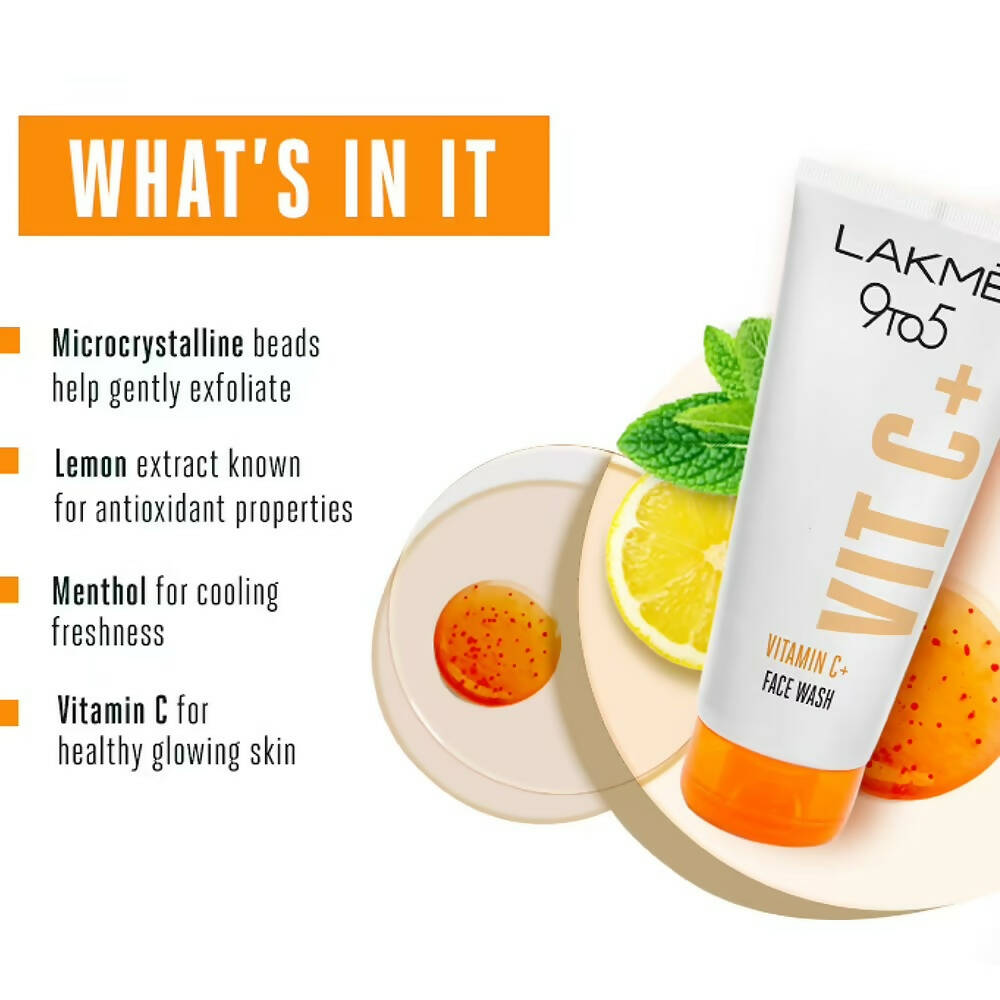 Lakme 9to5 Vitamin C Face Wash - Swadesiicart
