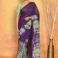 Very Much Indian Tie & Dye Handloom Mul Cotton Saree - Blue Green | Swadesiicart