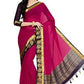 Mimosa Women's Dark Pink Banarasi Chiffon Saree | Swadesiicart
