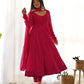 Joban Fashion Rani Pink Kurta Set Georgette Sequence Embroidery Work - Swadesiicart
