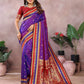 Aastha Fashion Purple Kalamkari Silk Weaving Saree