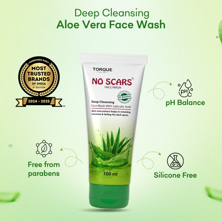 Torque's No Scars Aloevera Face Wash For Deep Cleansing - Swadesiicart