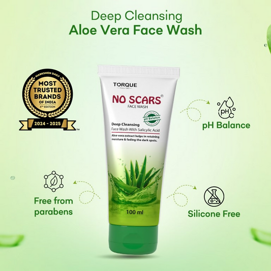Torque's No Scars Aloevera Face Wash For Deep Cleansing - Swadesiicart