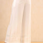 Juniper Women White Rayon Solid Straight Palazzo | Swadesiicart