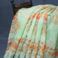 Shades Of Mint Green Floral Design Semi Chanderi Saree By Gayathri Reddy Designer Studio | Swadesiicart