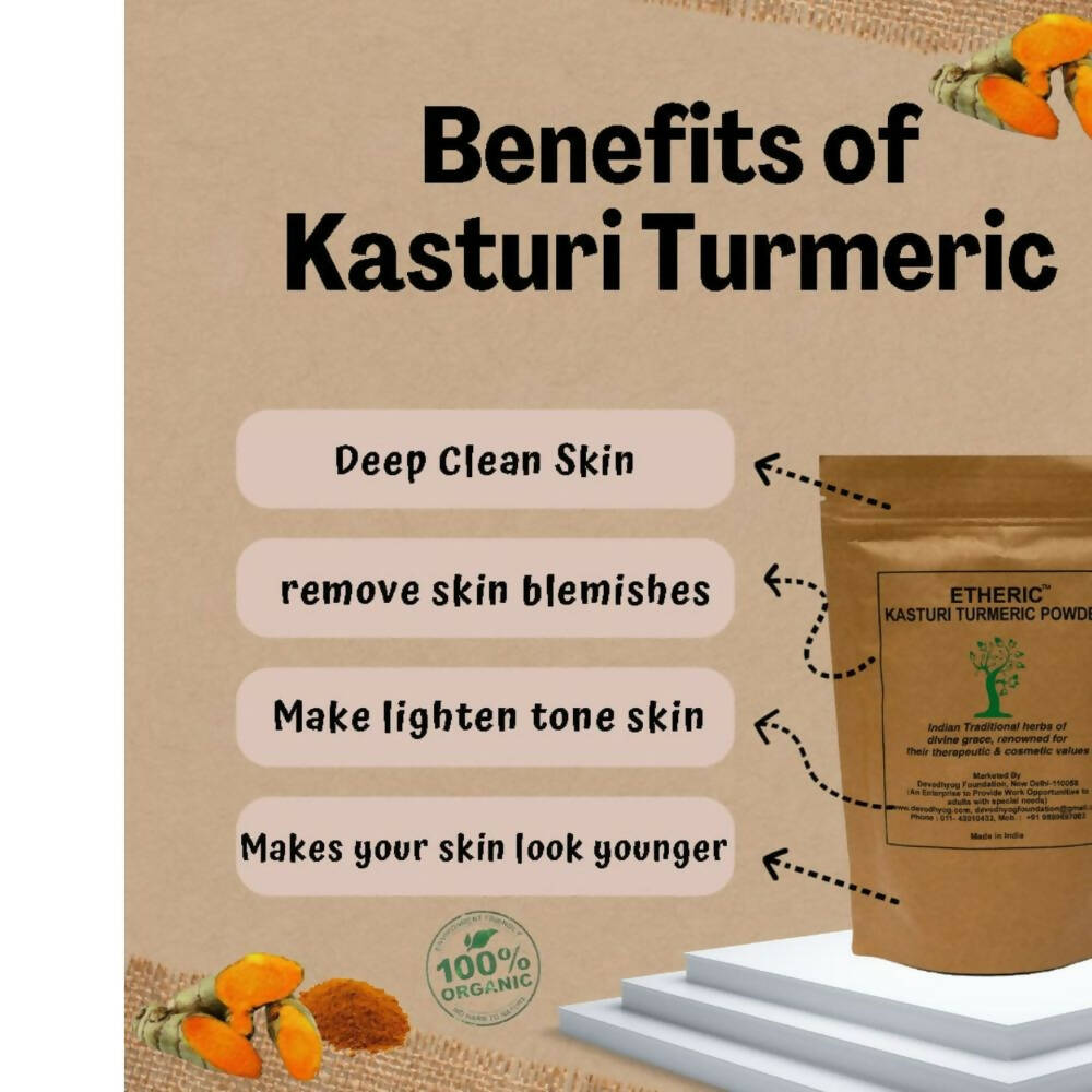 Etheric Wild Kasturi Turmeric Powder for Skin Care & Whitening - Swadesiicart