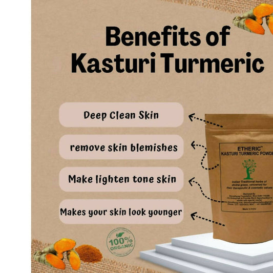 Etheric Wild Kasturi Turmeric Powder for Skin Care & Whitening - Swadesiicart