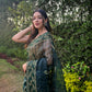 Vamsee Aaisa Green Organza Saree - Swadesiicart