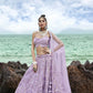House of Panchhi Mauve Net Multi Sequins with heavy Zarkan embroidery Lehenga choli & Dupatta | Swadesiicart