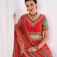 Wedding Designer Red Chinon Lehengha Choli - Anbazaar | Swadesiicart