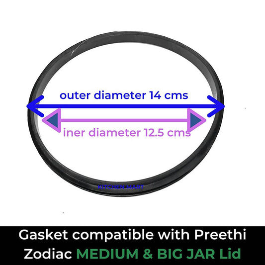 Kitchen Mart Preethi Zodiac / Zion / Zodiac 2.0 Medium and Big Jar Gasket - Swadesiicart