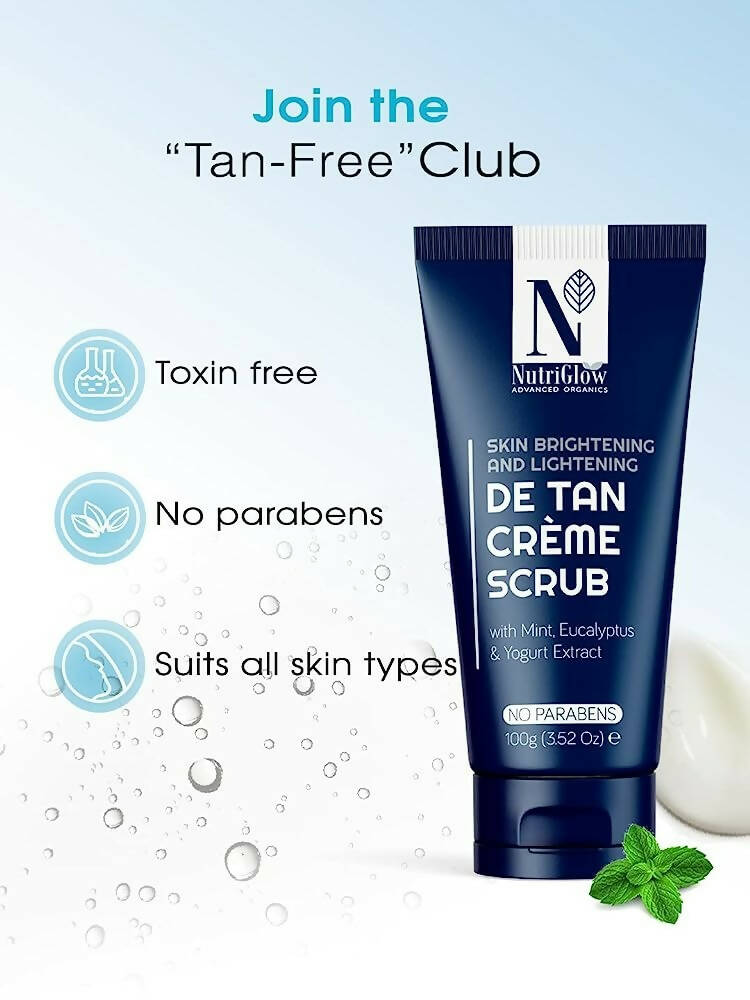 NutriGlow Advanced Organic De Tan Creme Scrub - Swadesiicart