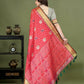Lorenvalley Fashion Peach Patola Silk Woven Design Zari Meenakari Weaving Saree - Swadesiicart