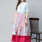 Ahalyaa Women Sea Green Floral Printed Top With Kurta | Swadesiicart