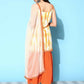 Ahalyaa Women's Orange Crepe Printed Kurta Sharara Set With Dupatta | Swadesiicart