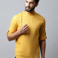Even Apparels Yellow Color Pure Cotton Men's Kurta With Side Placket (MMS1130) | Swadesiicart
