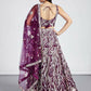 House of Panchhi Burgundy Net Sequins And Thread Embroidery Lehenga Choli & Dupatta | Swadesiicart