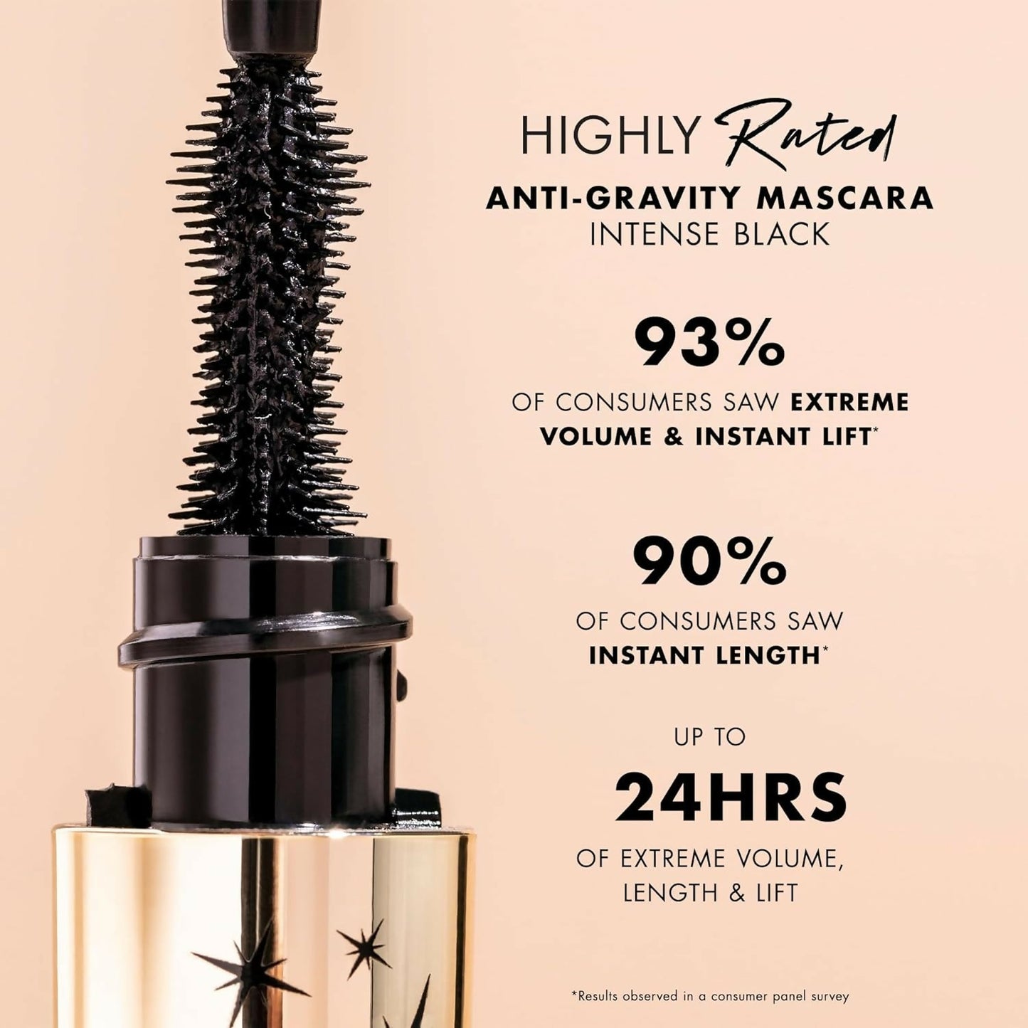 Milani Highly Rated Anti Gravity Mascara - Black | Swadesiicart