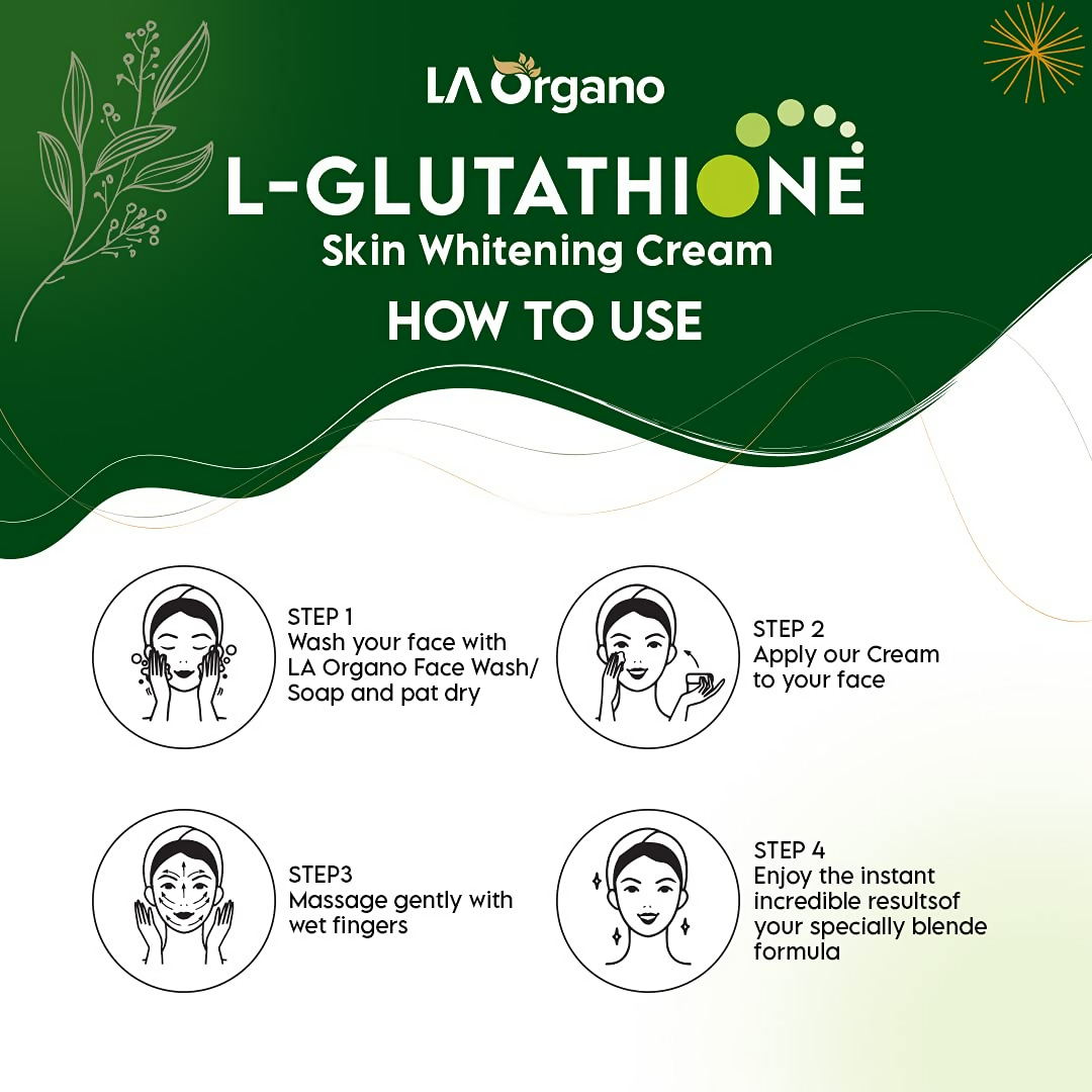 LA Organo L-Glutathione Cream For Skin Whitening | Swadesiicart