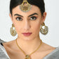 Mominos Fashion Johar Kamal Gold-Polished Brass Finish Long Necklace For Women (Golden/Grey) | Swadesiicart