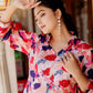 Vaasva Women Multi-colour Muslin Floral Print Shirt & Pant (Co-ords set) - Swadesiicart