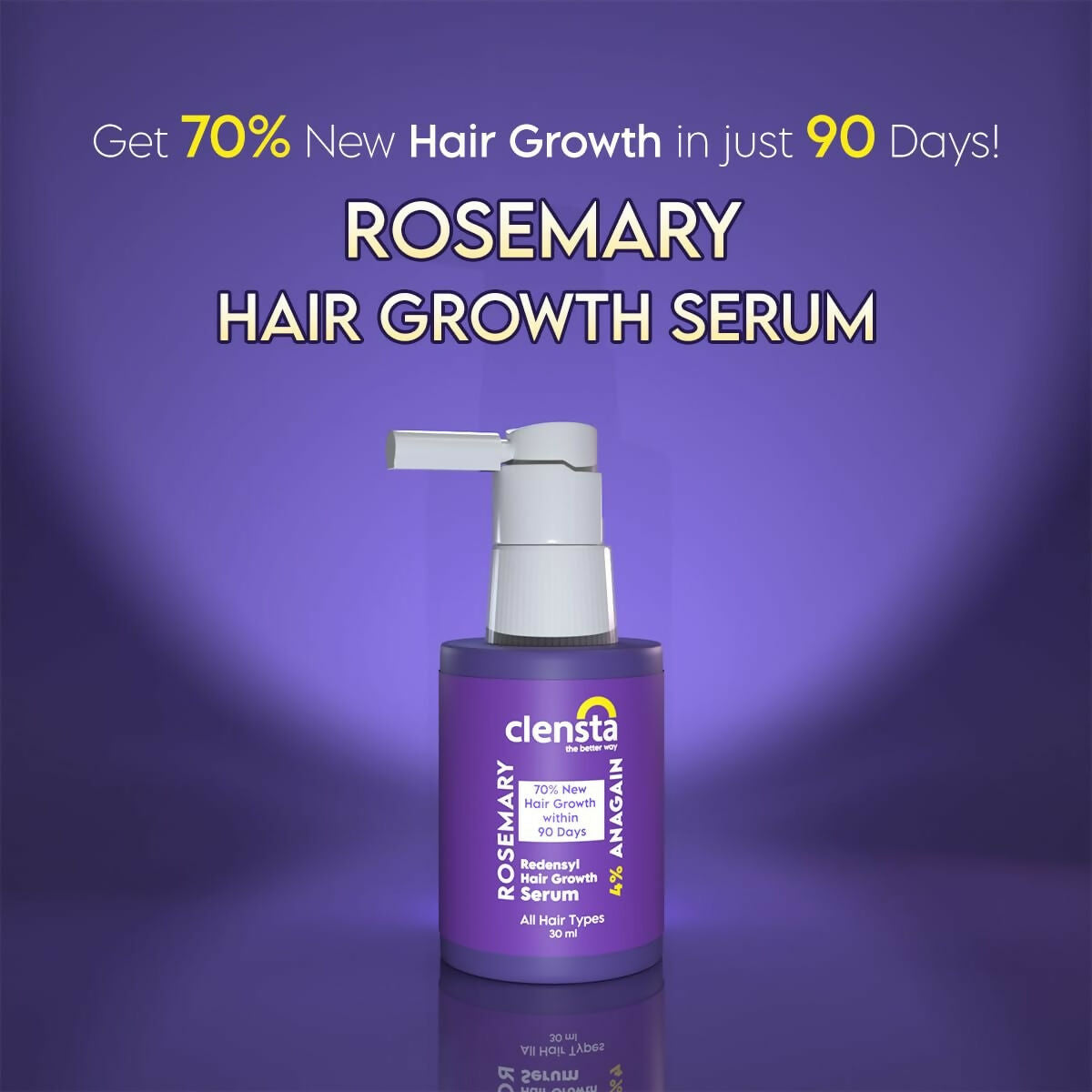 Clensta Rosemary Redensyl Hair Growth Serum | Swadesiicart