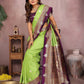Aastha Fashion Parrot Green Silk Sarees Weaving Saree
