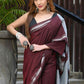 Beatitude Maroon Cotton Handloom Saree