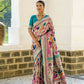 Vishnu Weaves Women's Rama Paithani Silk Zari Woven Saree with Unstitched Blouse - Swadesiicart