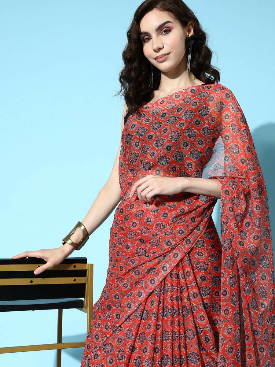 Ahalyaa Women's Traditional wear Saree - Mustard | Swadesiicart