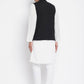 Even Apparels Black Pure Cotton Nehru Jacket With Eid Insignia PW668 | Swadesiicart