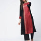 Aniyah Rayon Block Printed Red Color Straight Kurta (AN-115K) - Swadesiicart