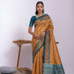 Vishnu Weaves Women's Yellow Soft Tussar Silk Zari Woven Saree with Blouse - Swadesiicart