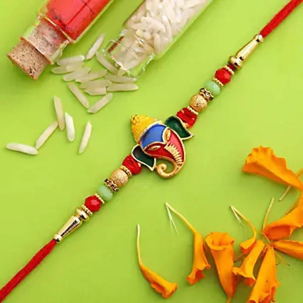 Divine Lord Ganesha Rakhi & Soan Papdi | Swadesiicart