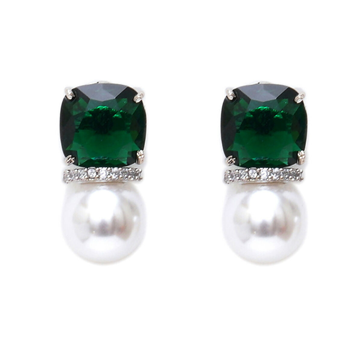 Jade Pearl Studs- Ruby Raang | Swadesiicart