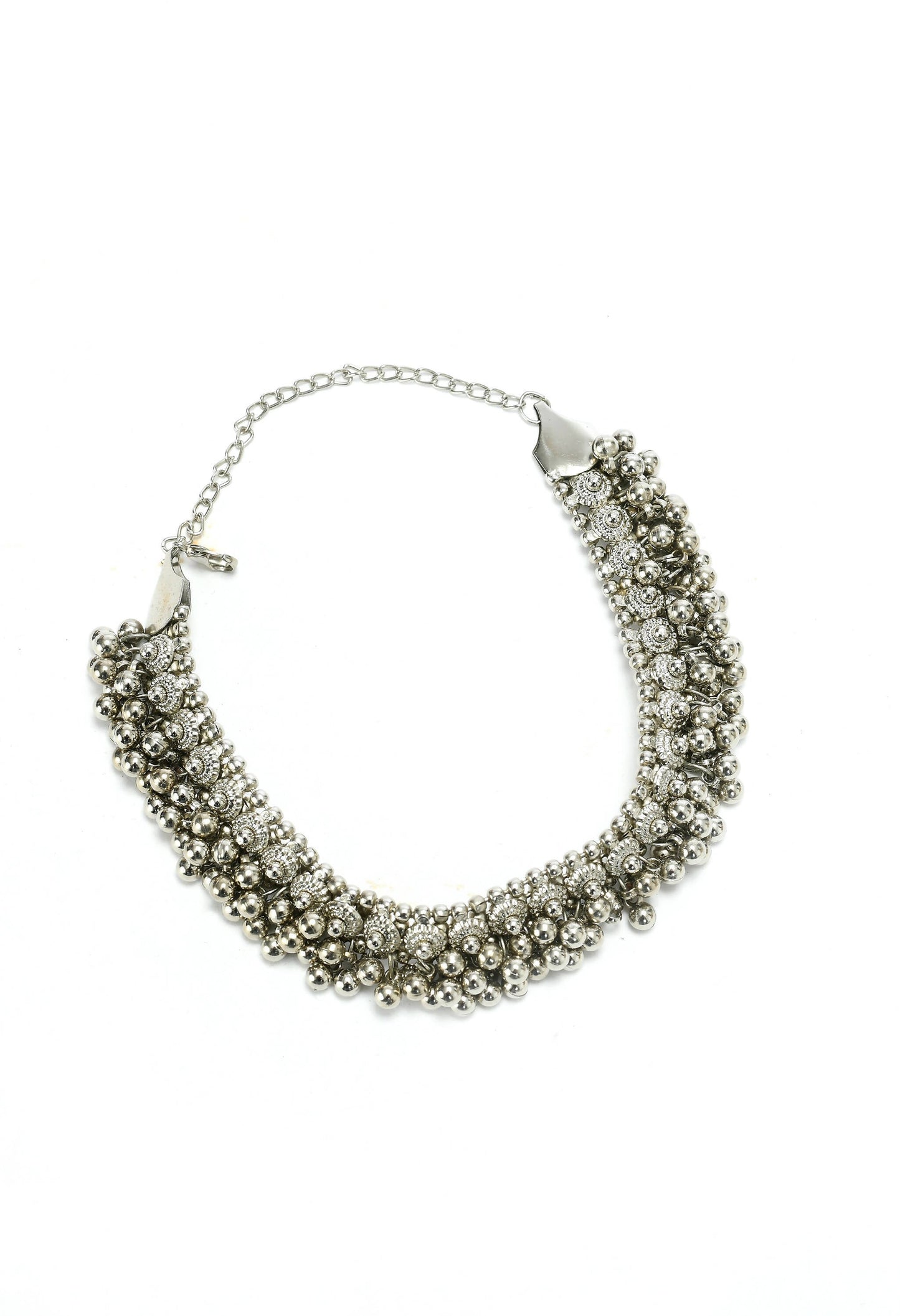 Mominos Fashion Johar Kamal Silver-Plated Brass Finish Ghungroo Work Choker For Women | Swadesiicart