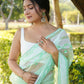 Vamsee Kamal Sea Green Organza Saree - Swadesiicart