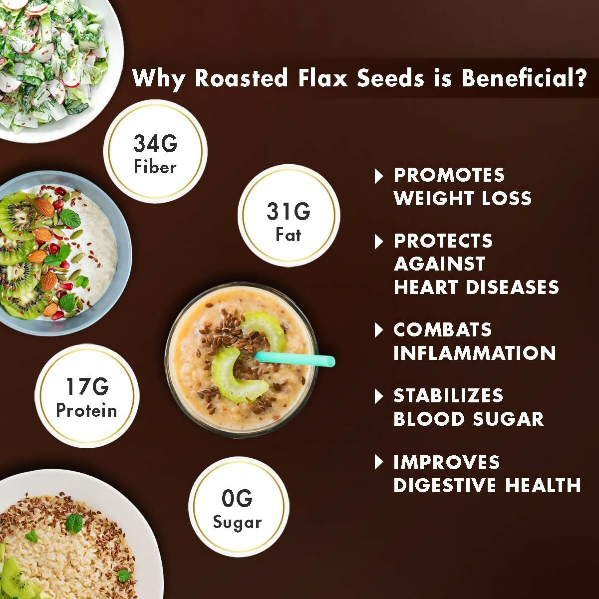 Sorich Organics Roasted Flax Seeds - Swadesiicart