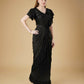 Black Imported Crush Solid Ready to Wear Saree with stitched Blouse - Aayan | Swadesiicart