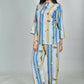 Morchari Digital Print Semi Muslin Co-Ord Set Top & Trouser-Multicolor - Swadesiicart