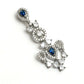 Mominos Fashion Johar Kamal Silver-Plated American Diamond Silver Blue Choker Set | Swadesiicart