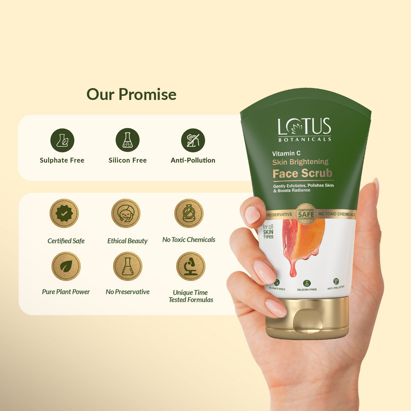 Lotus Botanicals Vitamin C Skin Brightening Face Scrub | Swadesiicart