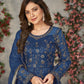Anaita Blue Embroidered Net Stitched Anarkali suit