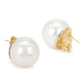 Pearl White Shine Studs- Ruby Raang | Swadesiicart