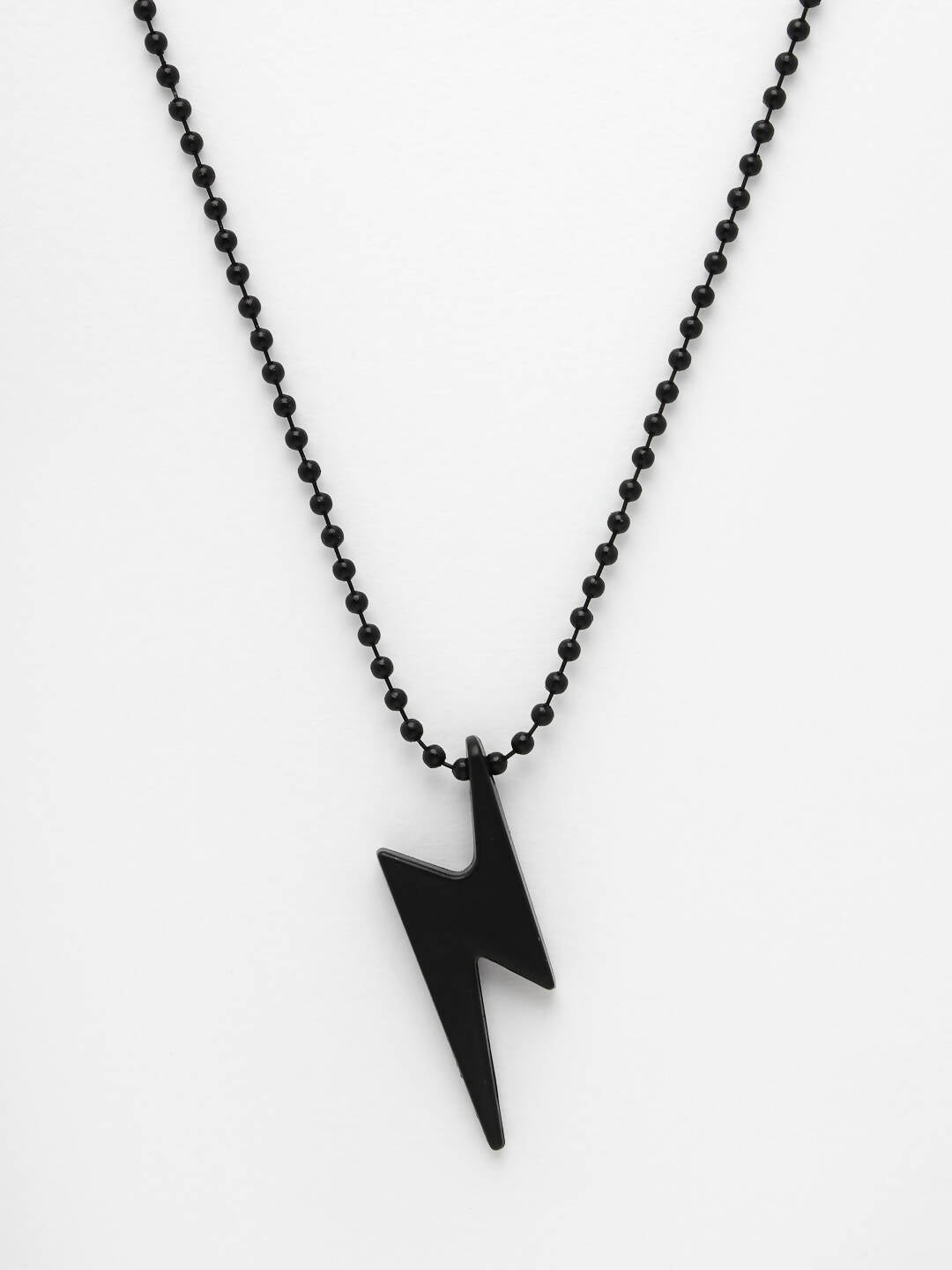 NVR Men Black Plated Flash Pendent With Chain | Swadesiicart