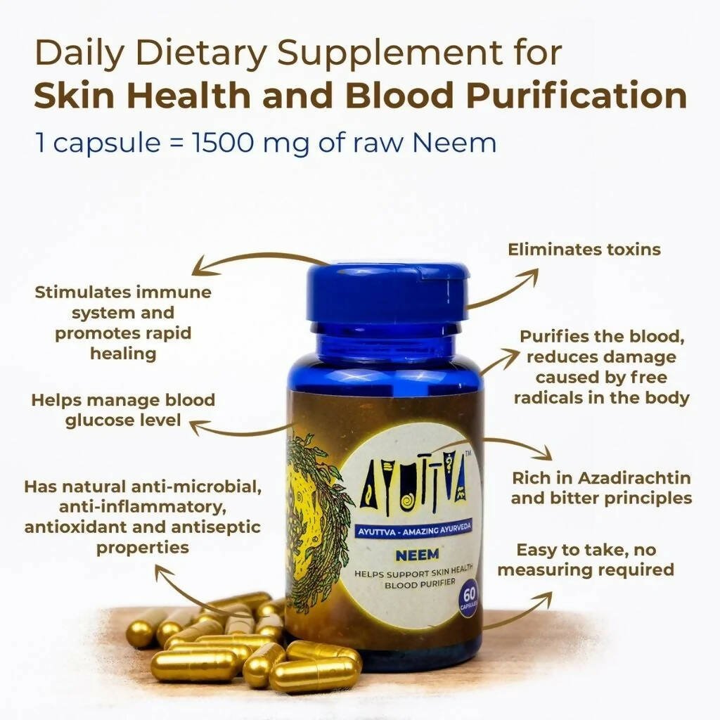 Ayuttva Neem Capsules | Swadesiicart