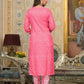 Partywear Designer Pink Cotton Stitched Suit With Dupatta - Tanisha | Swadesiicart