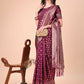 Shree Shyam Fashion Lichi Silk Purple Saree